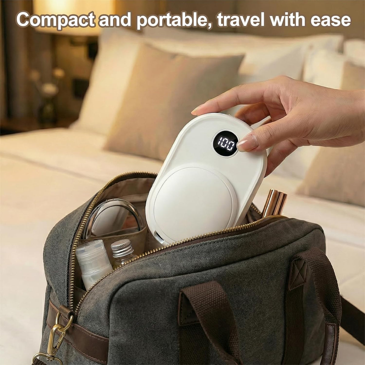 UV toothbrush sanitizer compact travel-ready case design