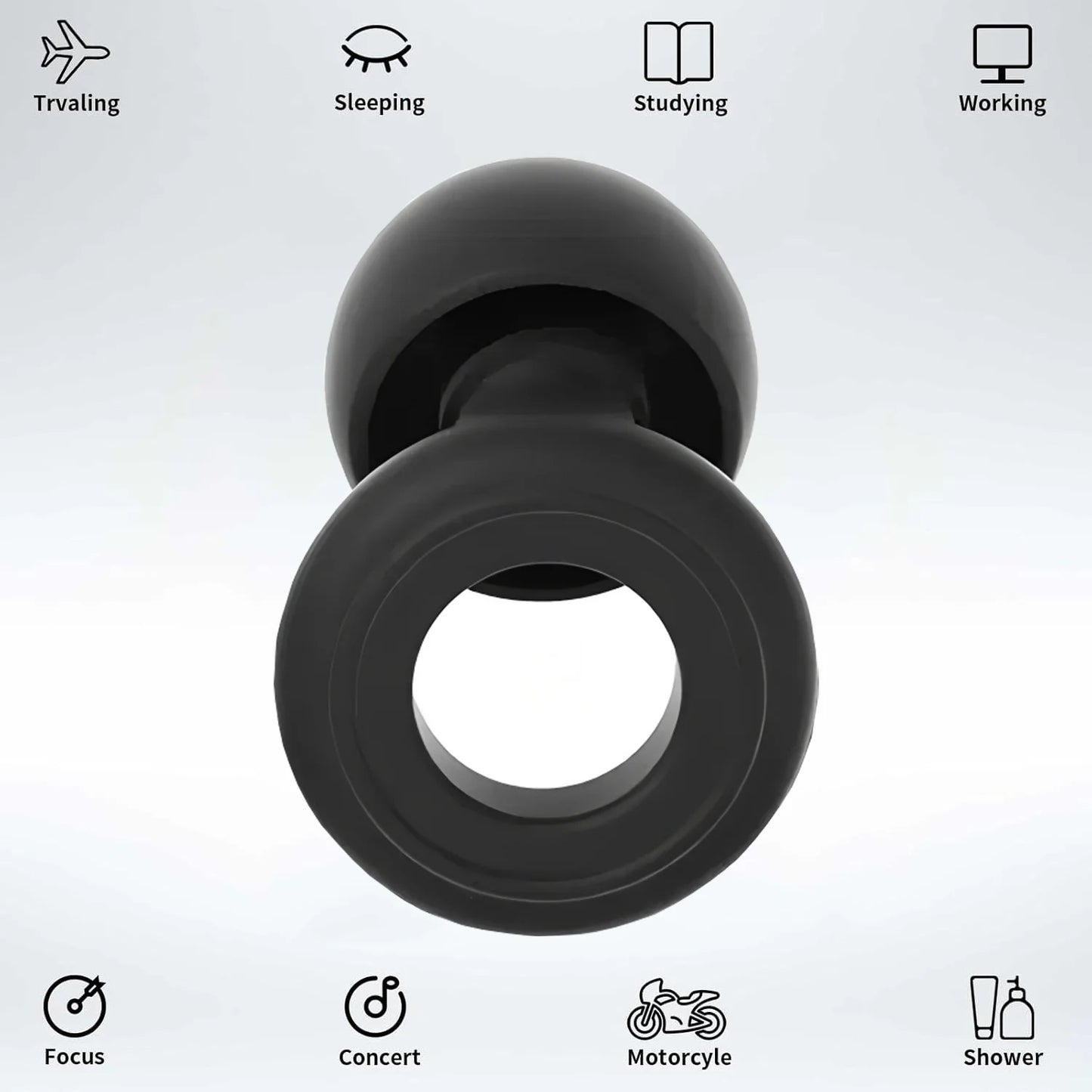 Soft silicone loop-style ear plug