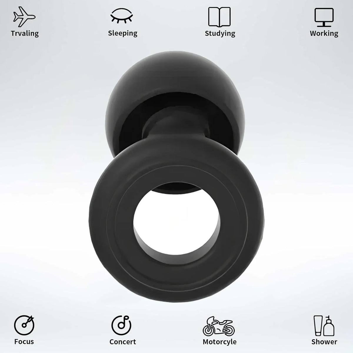 Soft silicone loop-style ear plug