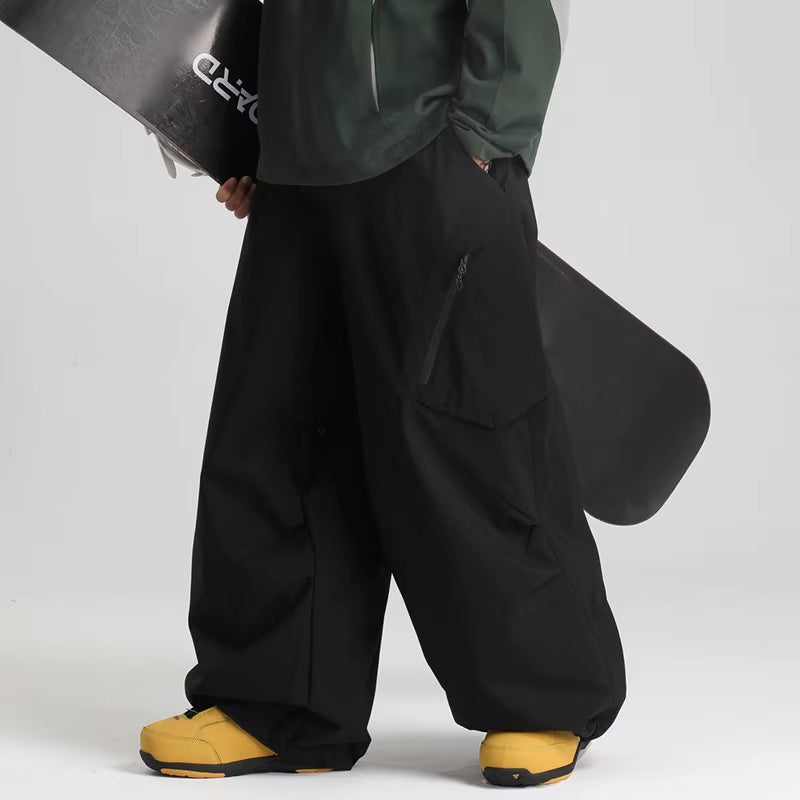 Women'S New Style Gsou Snow Ski Pants Outdoor Snowboard Windproof Waterproof Warm Solid Color Loose Fit Workwear Winter Season