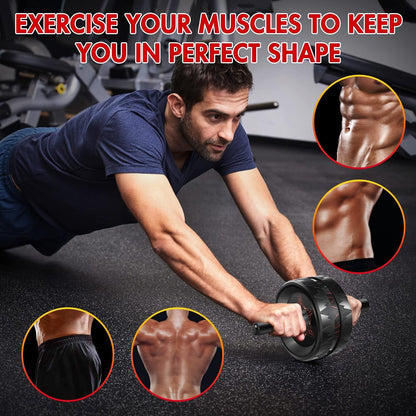 Ab roller wheel and knee pad set for home ab workouts