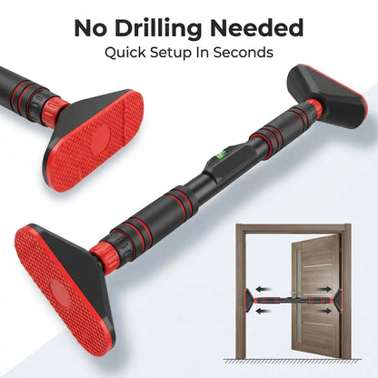 Doorway pull-up bar installed in a home door frame