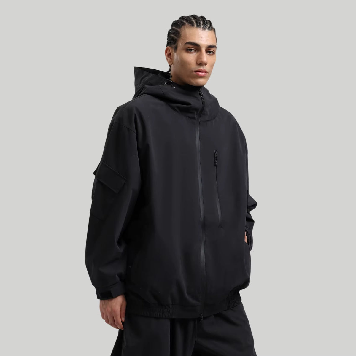 Men'S and Women'S Winter Ski Jacket Loose Fit Snowboard Workwear Coat with Windproof Waterproof Breathable Fleece Fabric