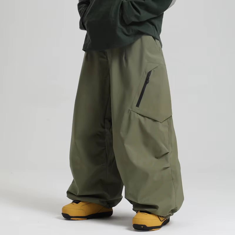 Women'S New Style Gsou Snow Ski Pants Outdoor Snowboard Windproof Waterproof Warm Solid Color Loose Fit Workwear Winter Season