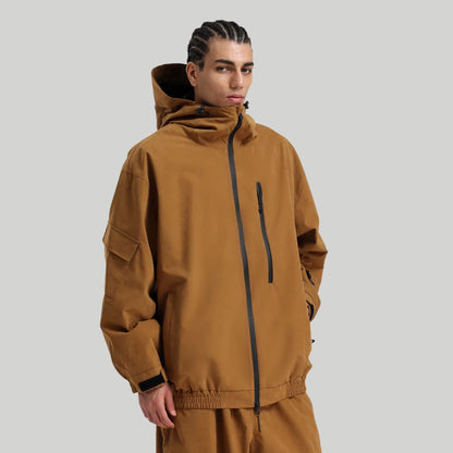 Men'S and Women'S Winter Ski Jacket Loose Fit Snowboard Workwear Coat with Windproof Waterproof Breathable Fleece Fabric