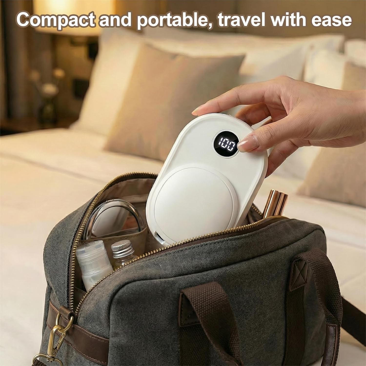 UV toothbrush sanitizer compact travel-ready case design