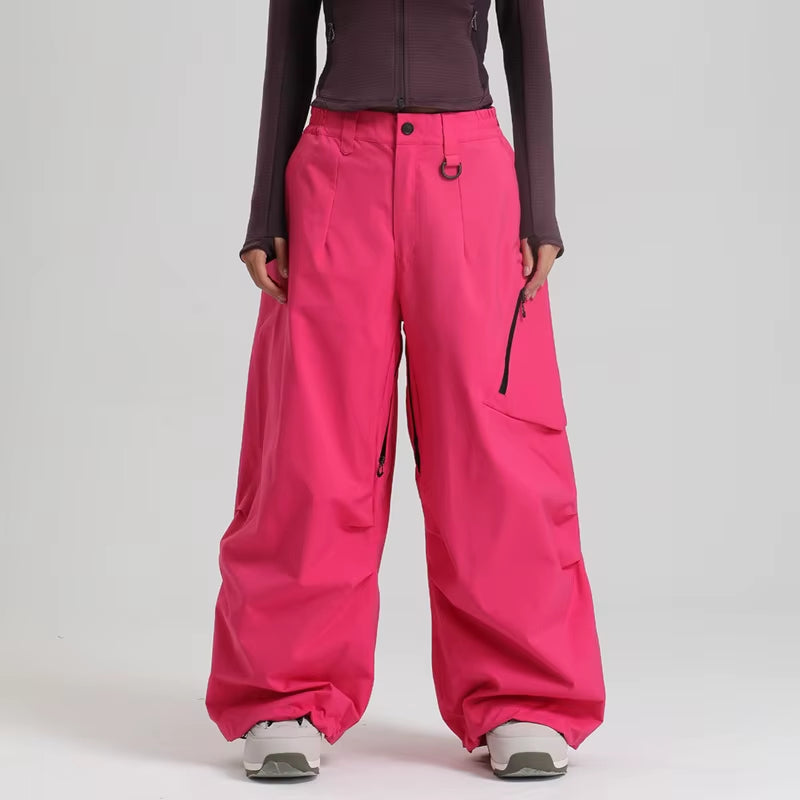 Women'S New Style Gsou Snow Ski Pants Outdoor Snowboard Windproof Waterproof Warm Solid Color Loose Fit Workwear Winter Season