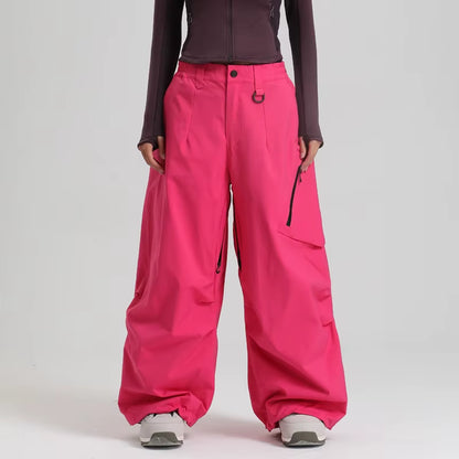 Women'S New Style Gsou Snow Ski Pants Outdoor Snowboard Windproof Waterproof Warm Solid Color Loose Fit Workwear Winter Season