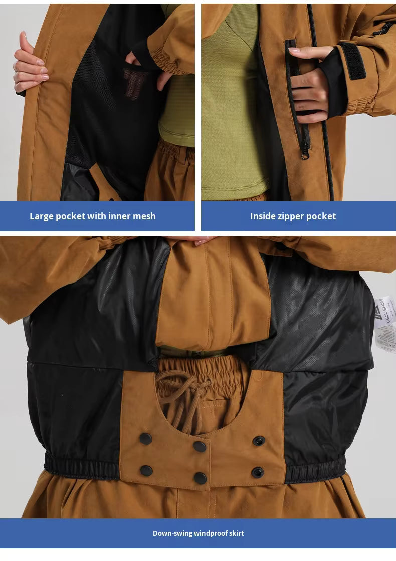 Men's & Women's Unisex Waterproof Ski Jacket - Windproof Snowboard Coat