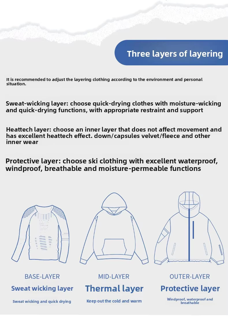 Men's & Women's Unisex Waterproof Ski Jacket - Windproof Snowboard Coat