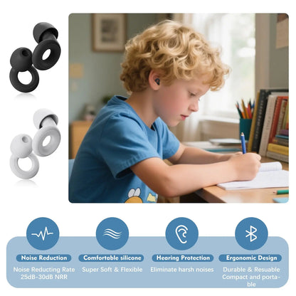 Silicone noise reducing ear plugs product photo