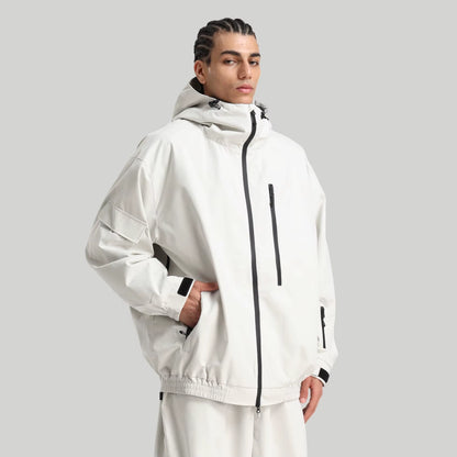 Men'S and Women'S Winter Ski Jacket Loose Fit Snowboard Workwear Coat with Windproof Waterproof Breathable Fleece Fabric
