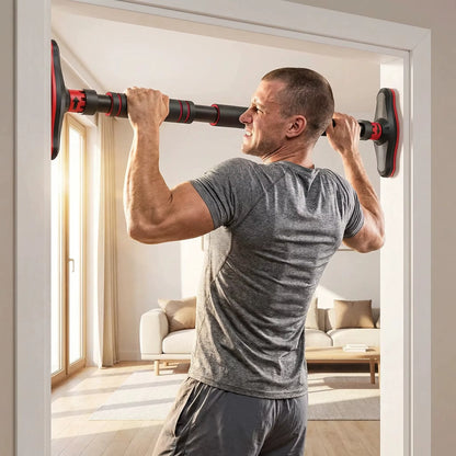 Doorway pull-up bar with carbon steel frame