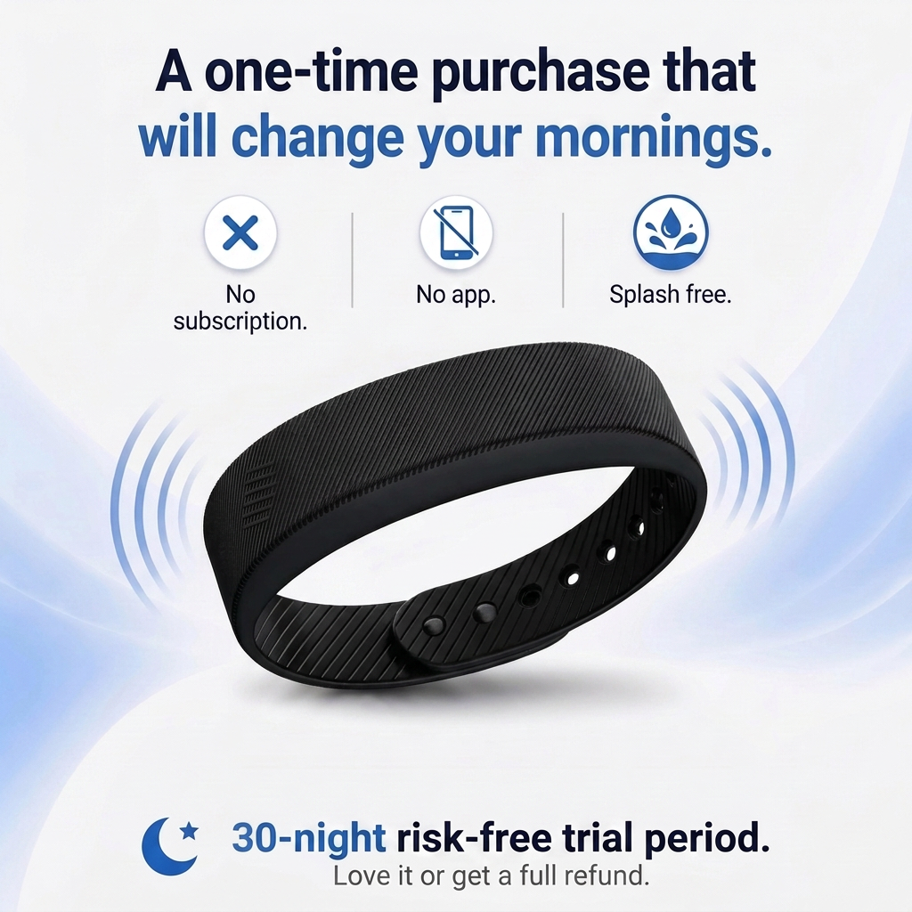 Nudge Wristband Alarm — Silent Vibrating Wake-Up for Deep Sleepers