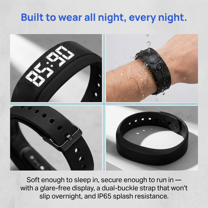Nudge Wristband Alarm — Silent Vibrating Wake-Up for Deep Sleepers