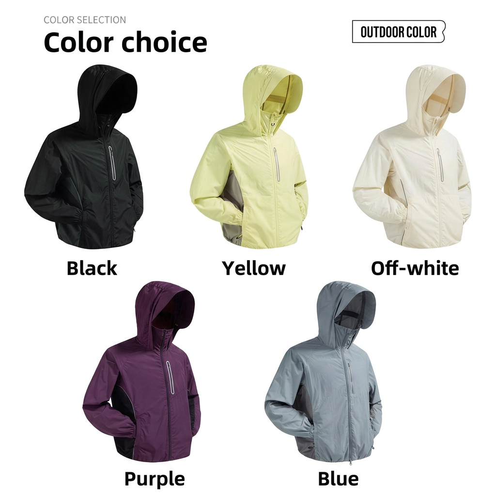 UPF50+ Hooded Sun Protection and Reflective Jacket for Running & Cycling
